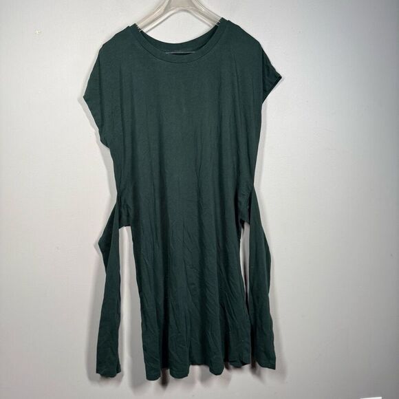 Universal standard Misa linen jersey tie dress ‘deep sea’ green - Picture 5 of 11